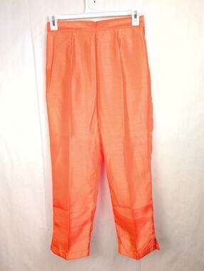 Vintage deadstock Selene Sport orange ankle pant Size Med Retro Vibrant Maximal